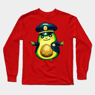 Retro avocado policeman Long Sleeve T-Shirt